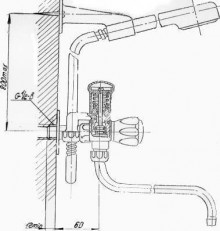 Габаритный чертеж смесителя для ванны двуручный Санлит Колпино