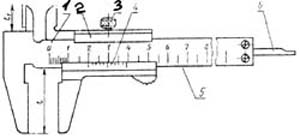 Штангенциркуль ШЦ-1, габаритный чертеж