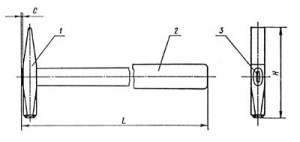 Габаритный чертеч слесарного молотка