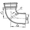 Отводы чугунные прямые (колено), угол 90 градусов
