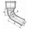 Отводы чугунные косые, угол 135 градусов